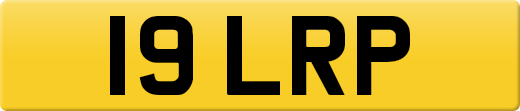 19 LRP private number plate